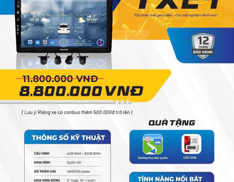 Màn Hình Android Texpad TX24: Giải Pháp Giải Trí Đỉnh Cao Cho Xe