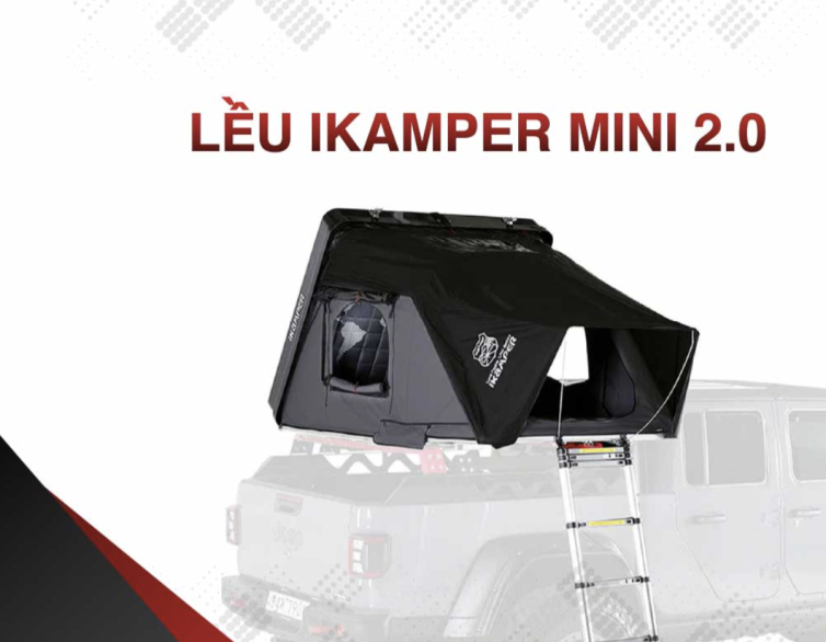 Lều Ikamper Mini 2.0 | Lều Nóc Ô Tô Dã Ngoại Cho 2 Người